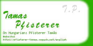 tamas pfisterer business card