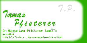 tamas pfisterer business card